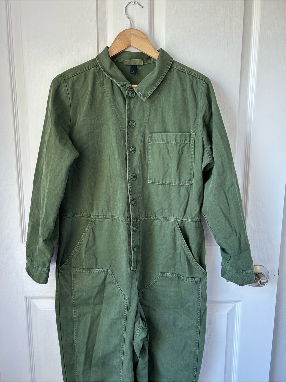 Universal Thread Olive Utility Button-Up Jumpsuit
